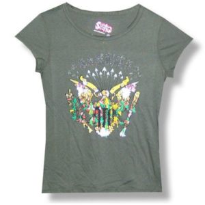 The Ramones Vintage Color Seal Youth Green Girl Tee T-shirt